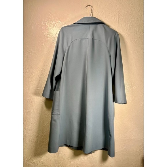 VTG Women's Coat Forecaster of Boston Lined Blue Trench Rain Coat 14 1/2 Classic - Picture 3 of 8